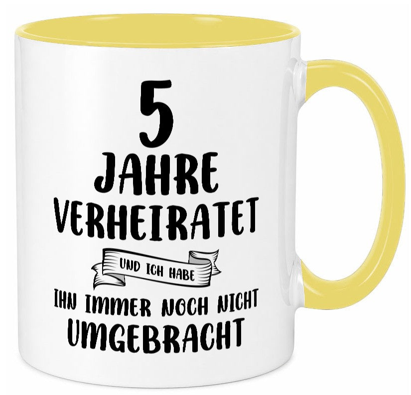 5 Jahre Verheiratet, immer noch am Leben! lustiger Spruch Geschenk Humor Tasse
