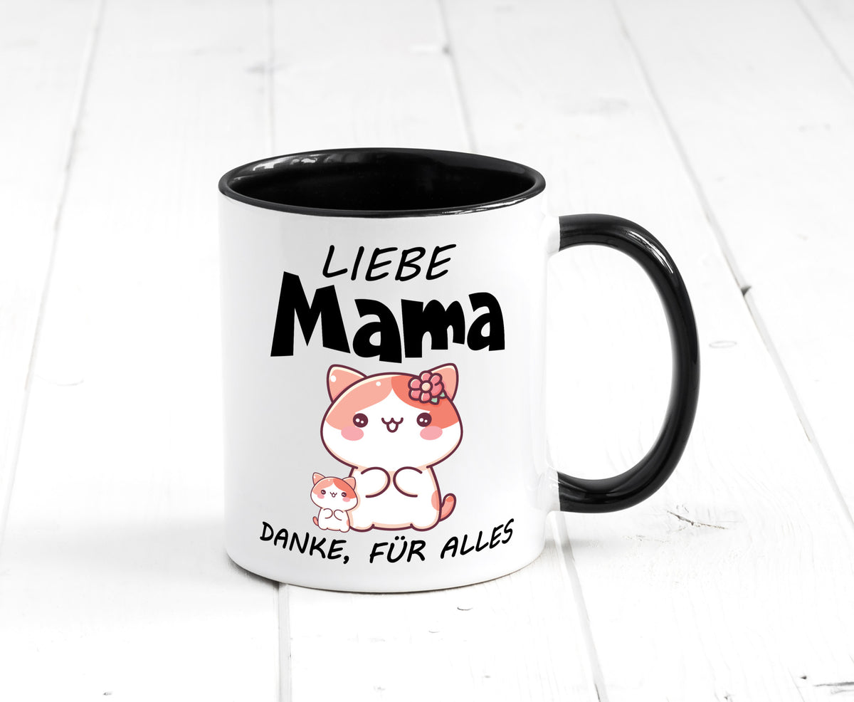Liebe Mama Danke, für alles | Muttertag Beste Geschenk Familie Geschenkidee Tasse