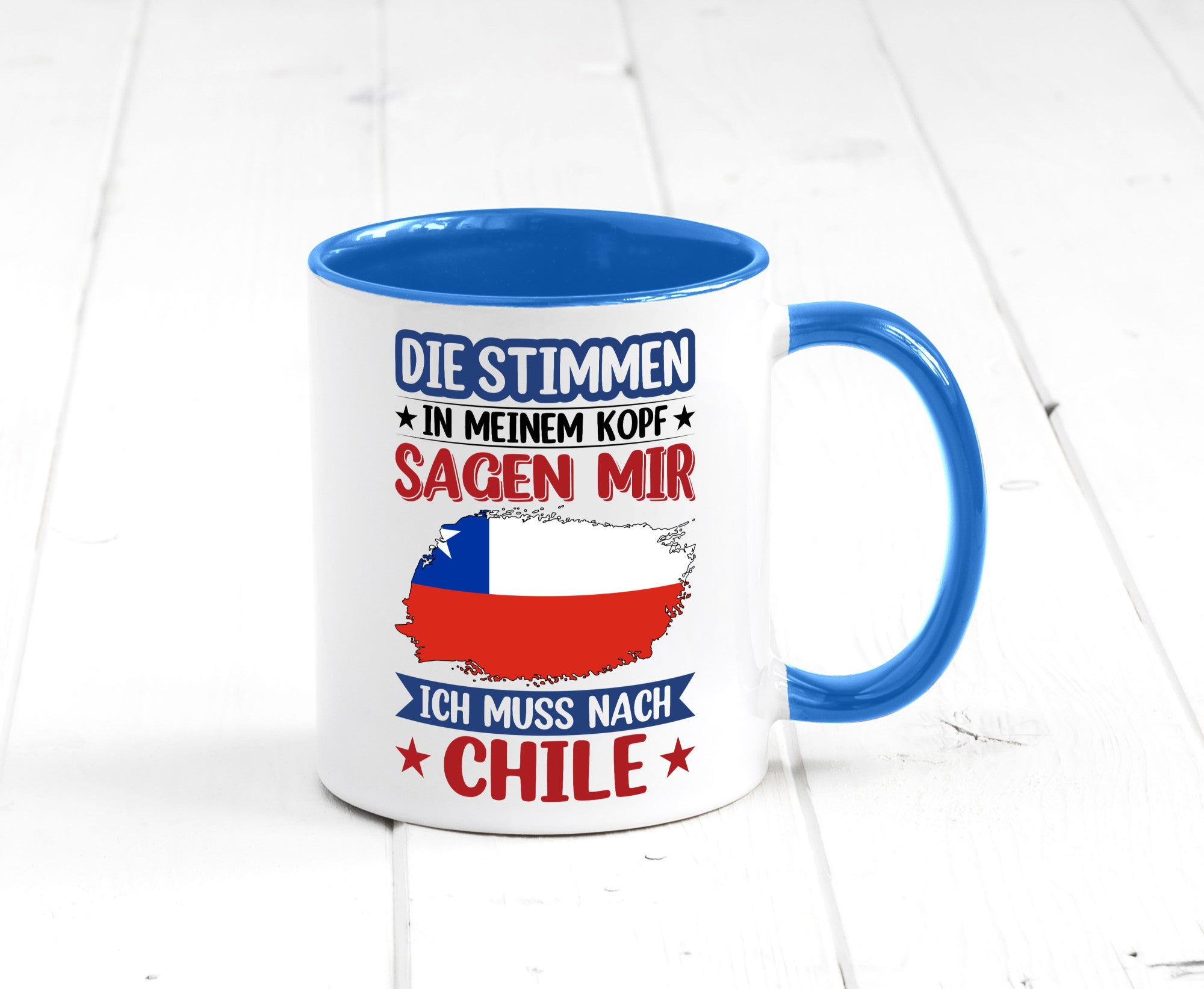 Chile | Urlaub Stimmen in meinem Kopf Traumland Geschenkidee Humor Tasse