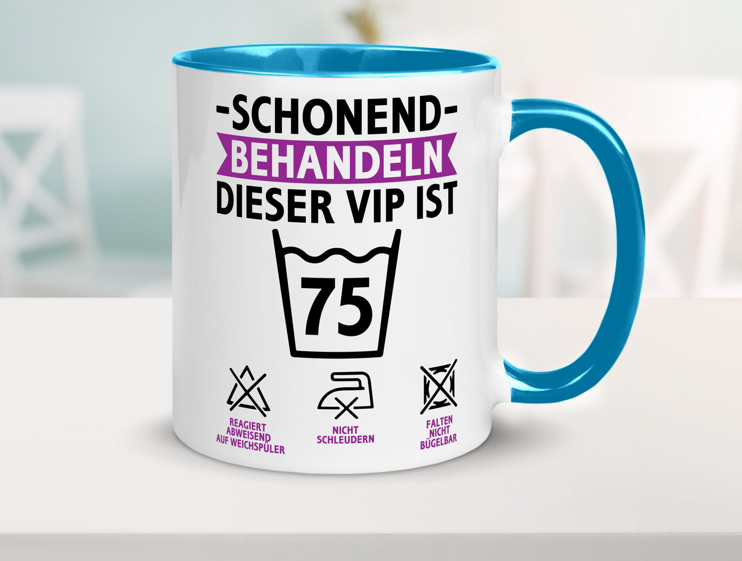 75 Geburtstag | schonend behandeln Jahre v2 lustiger Spruch Geschenk