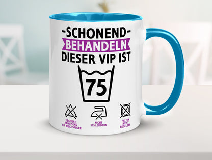 75 Geburtstag | schonend behandeln Jahre v2 lustiger Spruch Geschenk