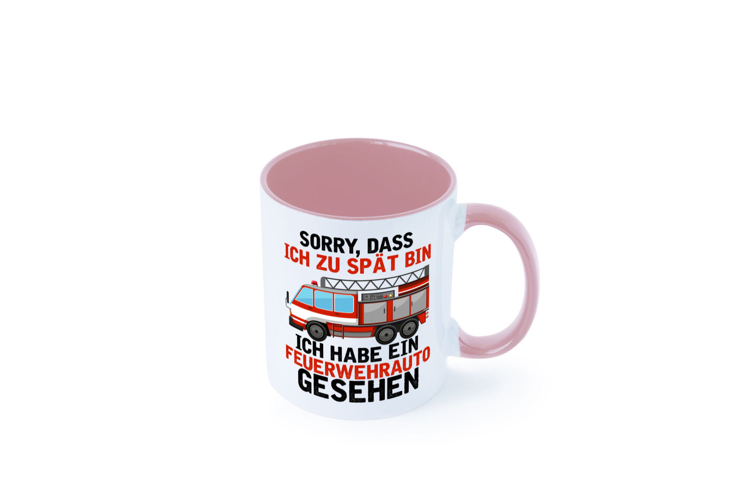 Ich hab ein feuerwehrauto gesehen | lustig Humor Geschenkidee Geschenk Tasse