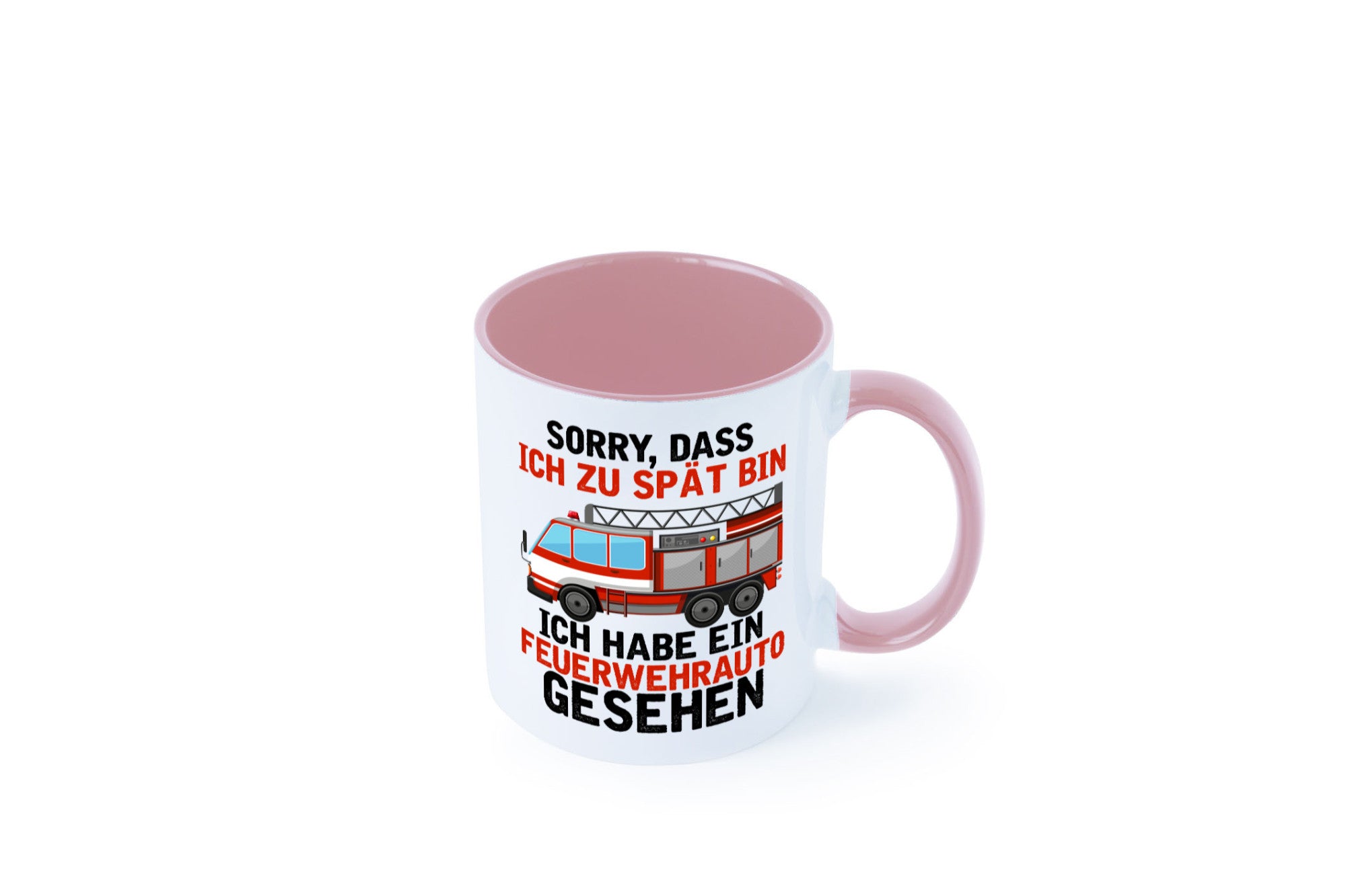Ich hab ein feuerwehrauto gesehen | lustig Humor Geschenkidee Geschenk Tasse