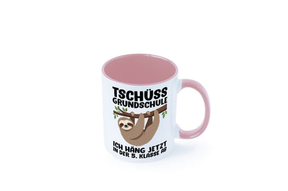 Tschüss Grundschule ich häng jetzt in der 5. Klasse ab Humor Geschenkidee Tasse