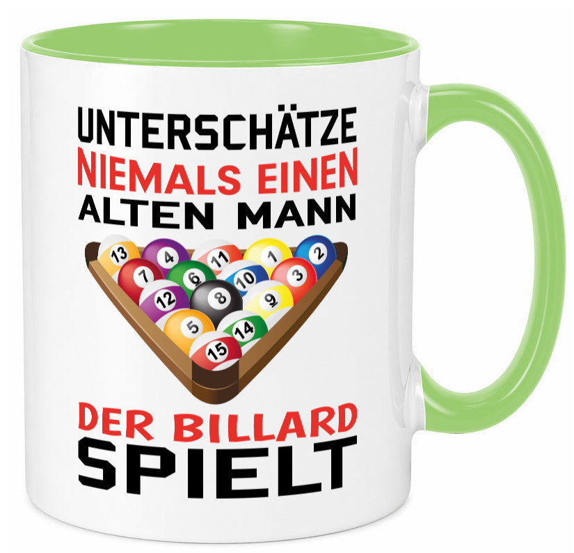 Billardspieler Humor | Männer Tasse Billard spielen lustiger Spruch Geschenk