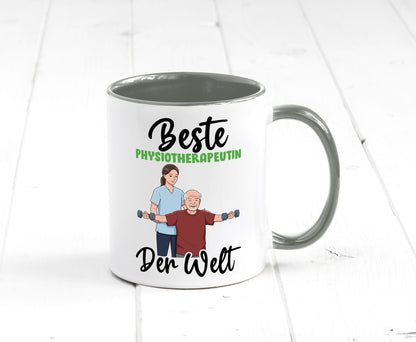 Beste Physiotherapeutin v3 lustig Humor Geschenkidee Geschenk Tasse
