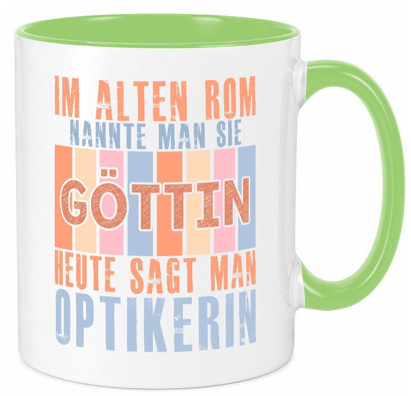 Heute sagt man: Optikerin | Augenoptik lustig Humor Geschenkidee Geschenk Tasse
