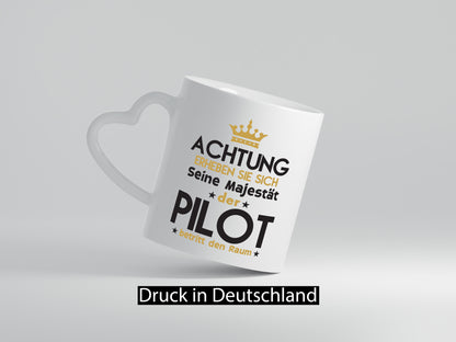 Seine Majestät Pilot | Flugzeug Piloten Geschenkidee Humor Tasse