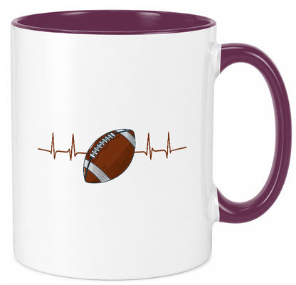 American Football Herzschlag | Footballer Superbowl Humor Geschenkidee Tasse