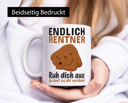 Endlich Rentner | Ruhestand Tasse Rente genießen Geschenk Jubiläum lustiger