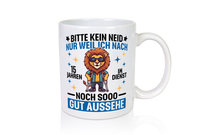 15 Jahre im Dienst | Arbeitsjubiläum Arbeit lustig Kollegen Büro Geschenk Tasse