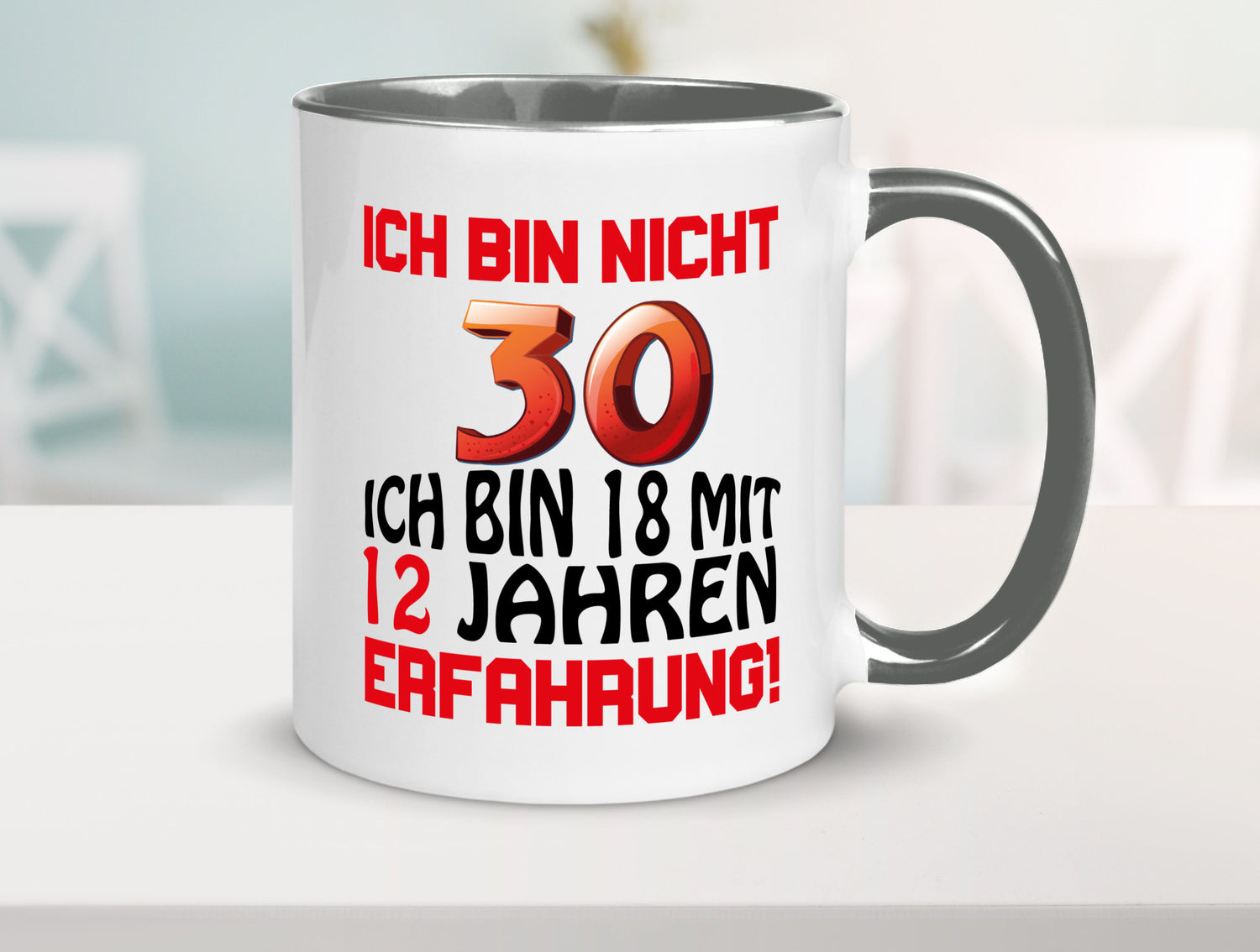 Ich bin nicht 30. lustiger Spruch Geschenk Humor Geschenkidee Tasse