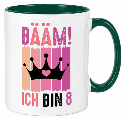 8. Geburtstag | 8 Jahre Bääm ich bin Krone lustig Geschenkidee Geschenk Tasse