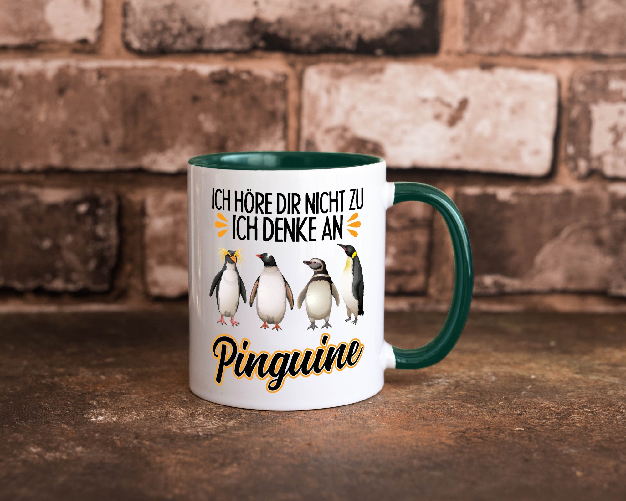 Ich denke an Pinguine Geschenkidee Humor Tasse