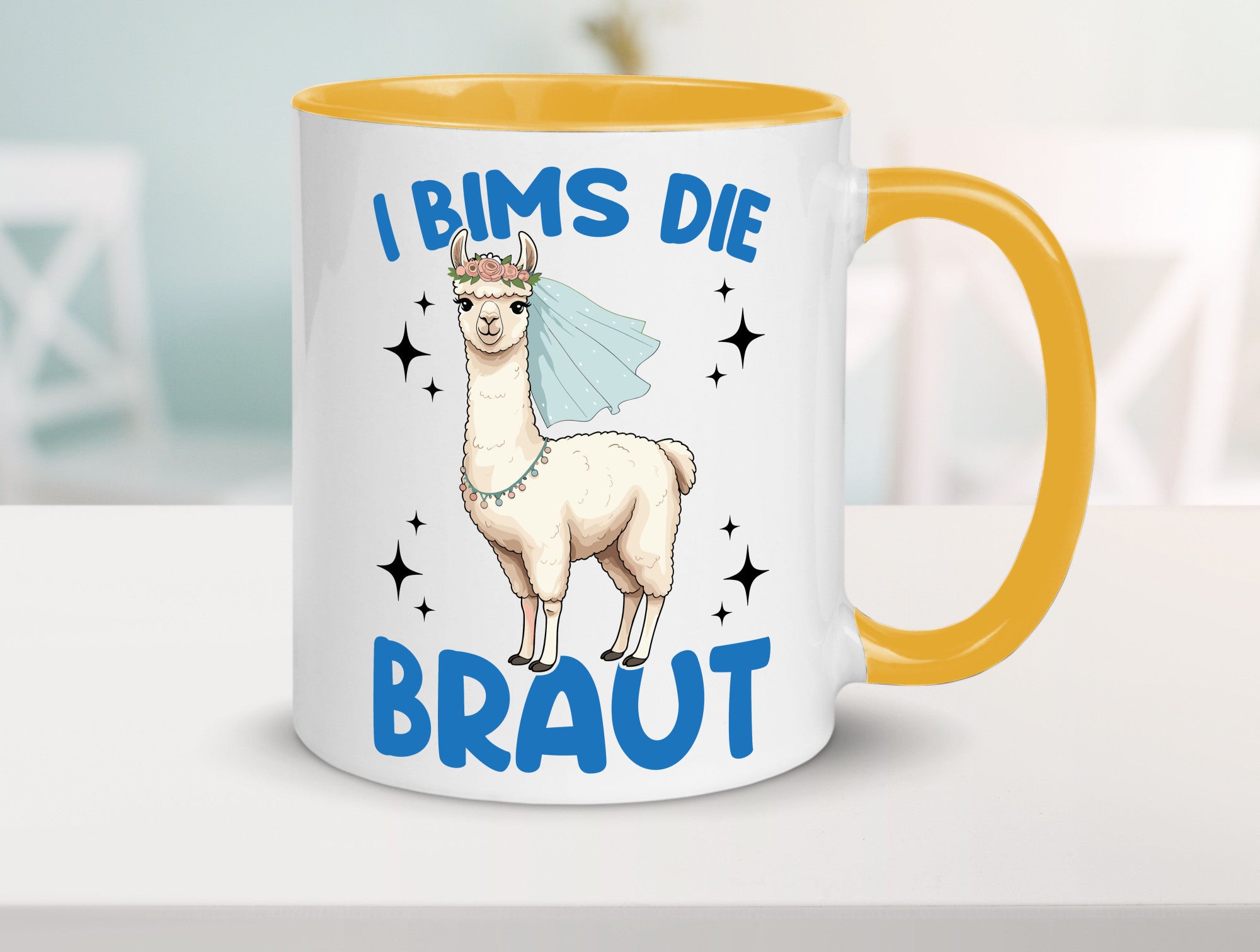 I Bims die Braut | Lama JGA Hochzeit lustig Humor Geschenkidee Geschenk Tasse