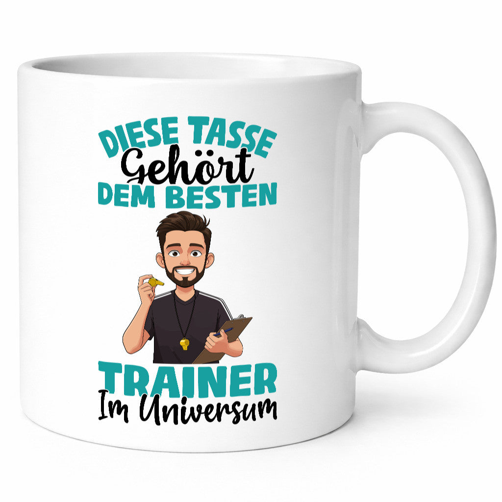 Im Universum: Trainer | Verein Sport lustig Humor Geschenkidee Geschenk Tasse