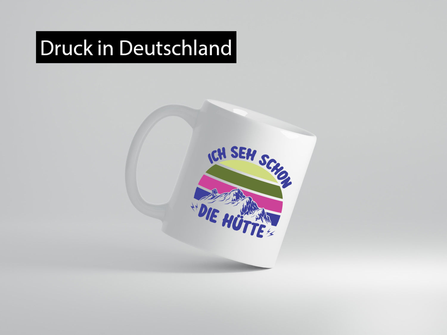 Ich seh schon die Hütte | Berge lustig Humor Geschenkidee Geschenk Tasse