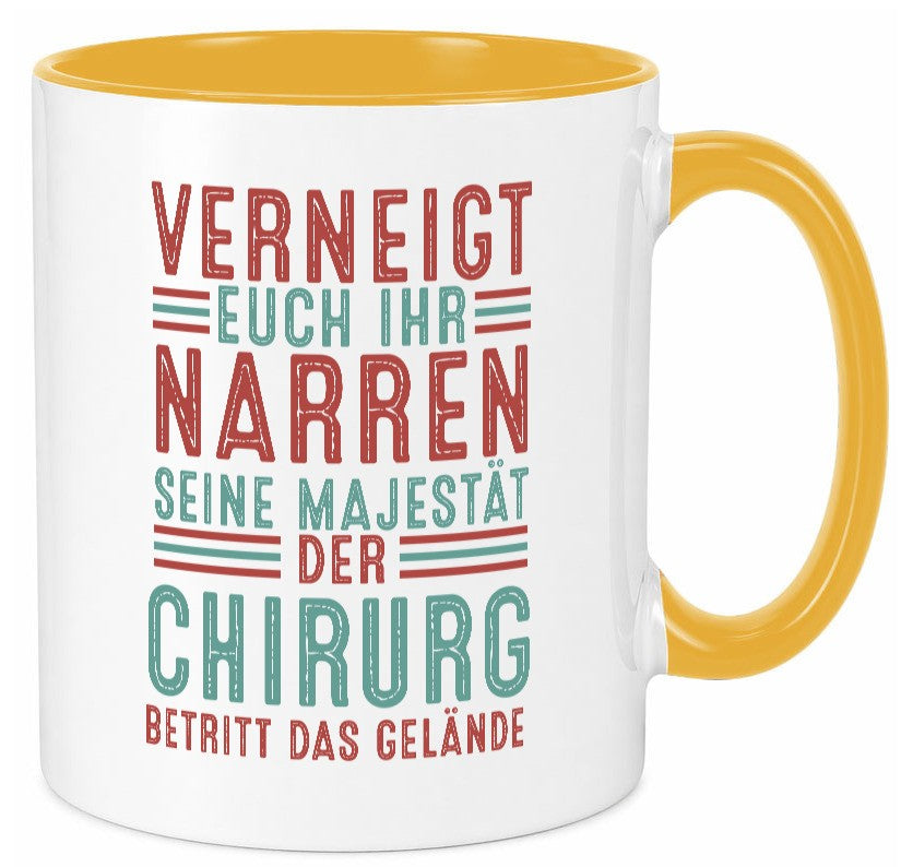 Verneigt euch: Chirurg | Medizin Chirurgie v2 Geschenkidee Humor Tasse