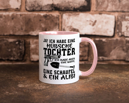 Hübsche Tochter Geschenk Familie Geschenkidee lustiger Spruch Tasse