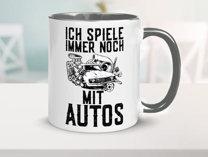 Spiele noch mit Autos | Werkstatt Werkzeug Mechaniker lustiger Spruch Geschenk