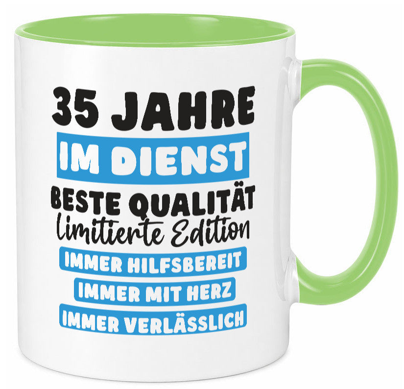 35 Jahre im Dienst | Jubiläum Arbeit v6 lustiger Spruch Geschenk Kollegen Büro