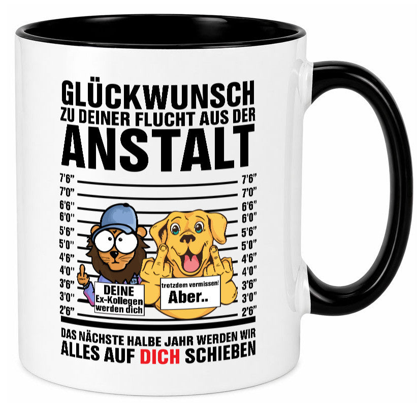 Glückwunsch zu deiner Flucht | Abschiedgeschenk v3 Geschenk Humor Geschenkidee