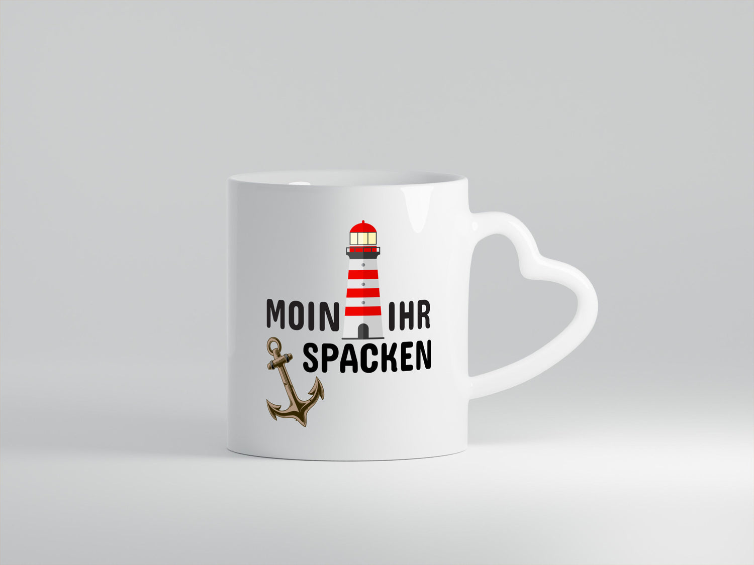 Moin Ihr Spacken | Norddeutscher Tasse Leuchtturm Geschenkidee Humor