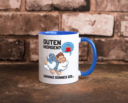 Ganz dünnes Eis | Morgenmuffel Tasse Kaffeetrinker Geschenkidee Humor