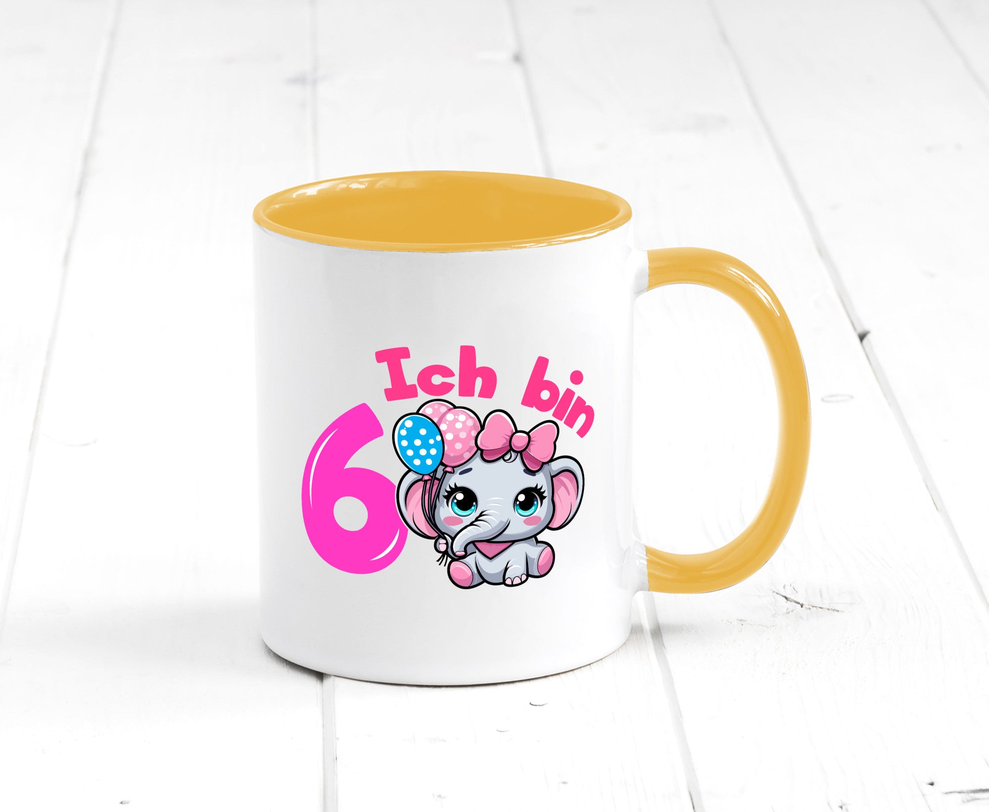 6. Geburtstag | 6 Jahre Elefant Mädchen Humor Geschenkidee Tasse