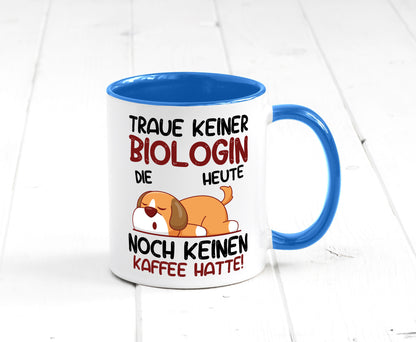 Traue keiner Biologin | Biologie Naturforscherin Geschenkidee Humor Tasse