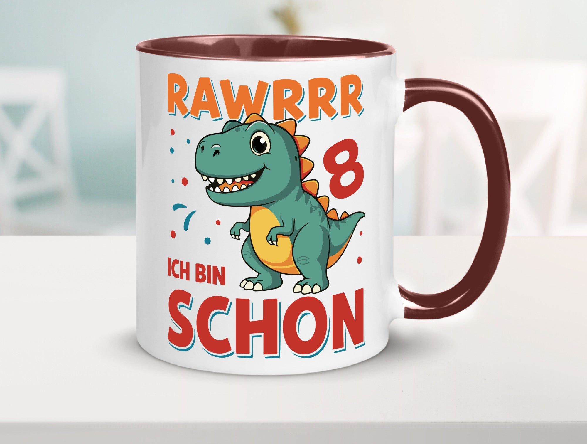 8. Geburtstag | 8 Jahre Raw ich bin schon T-Rex Geschenk Geschenkidee lustiger