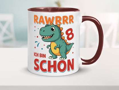 8. Geburtstag | 8 Jahre Raw ich bin schon T-Rex Geschenk Geschenkidee lustiger