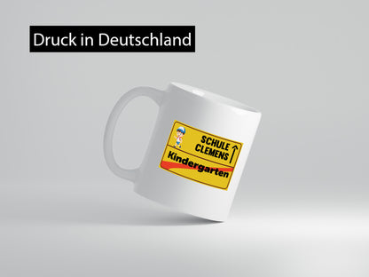 Bye Kindergarten | Schule Clemens Geschenkidee Humor Tasse