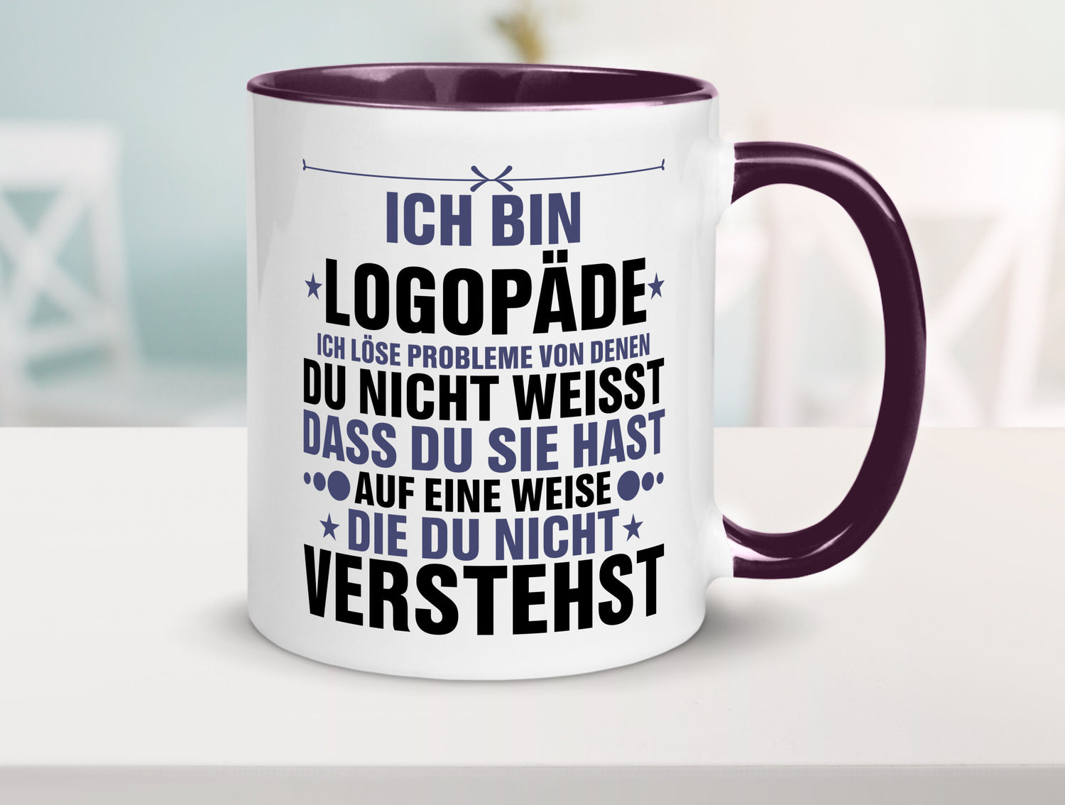 Löse Probleme: Logopäde | Sprachtherapie v2 Geschenkidee Humor Tasse