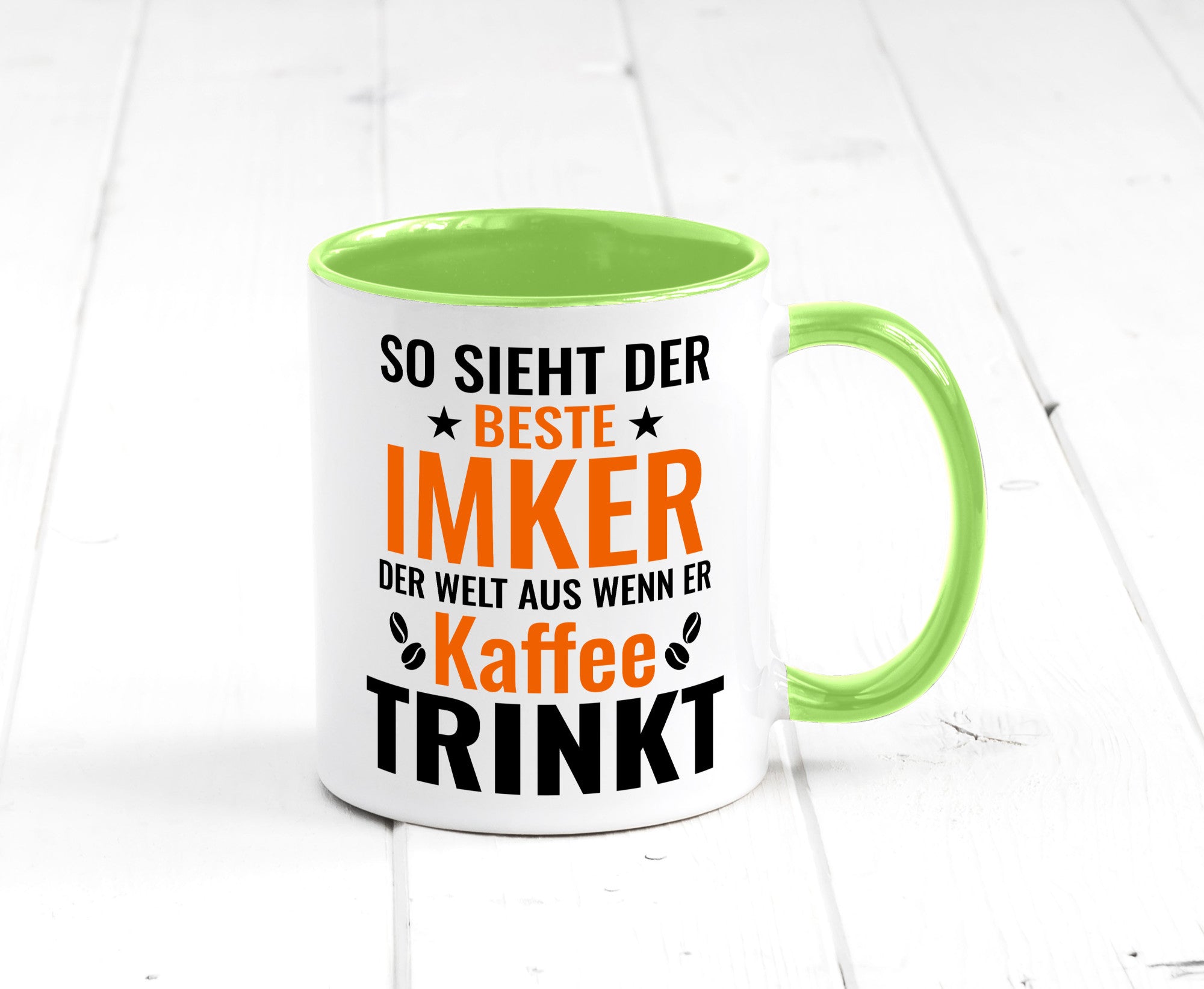 Kaffee trinkt: Imker | Imkerei lustiger Spruch Geschenk Humor Geschenkidee Tasse