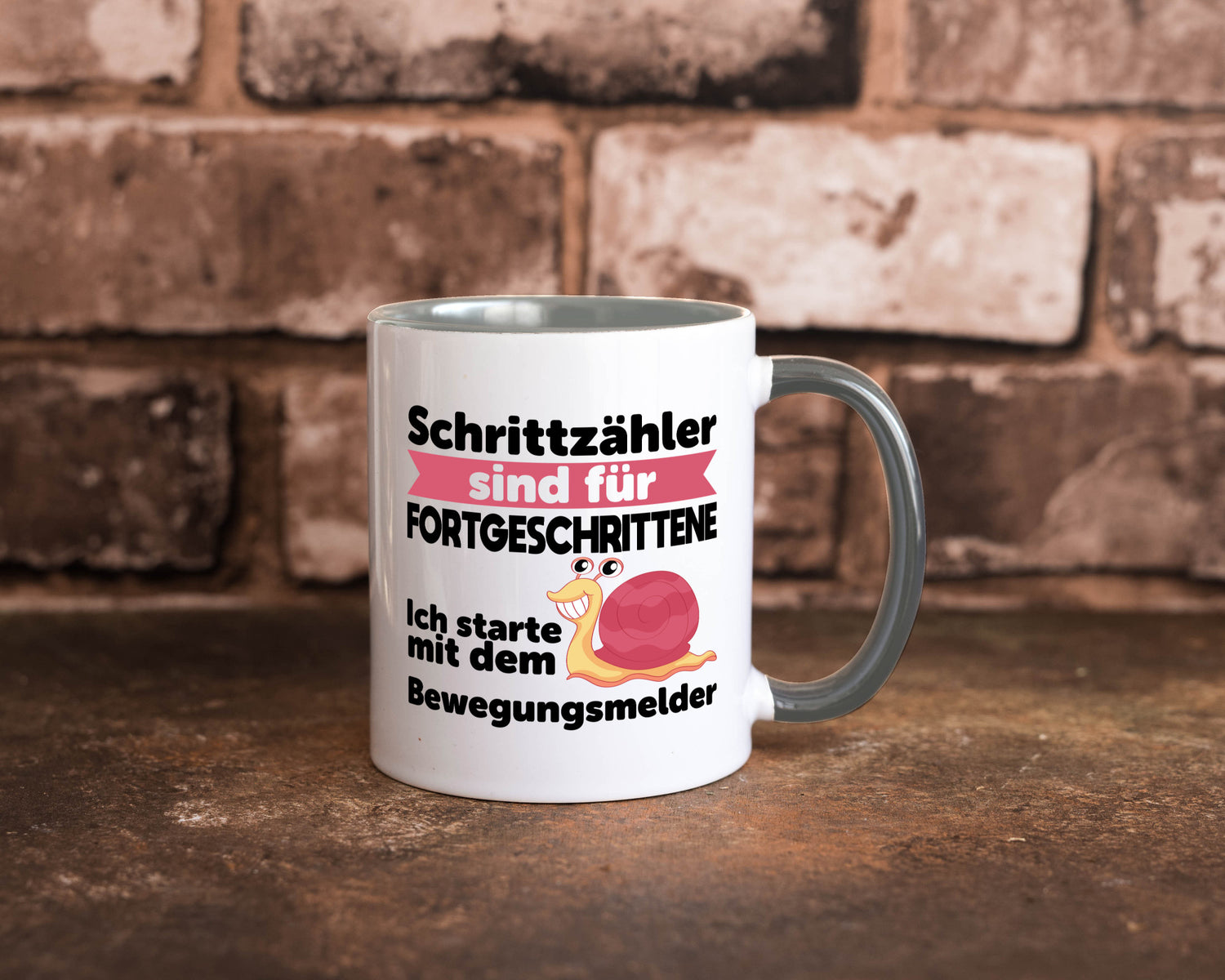 Schrittzähler Fortgeschrittene, Bewegungsmelder | Schnecke Geschenk Humor