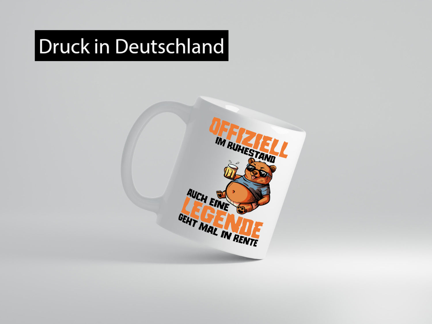 Offiziel im Ruhestand | Bär Rentner Rente lustig Jubiläum Geschenk Tasse