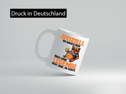 Offiziel im Ruhestand | Bär Rentner Rente lustig Jubiläum Geschenk Tasse