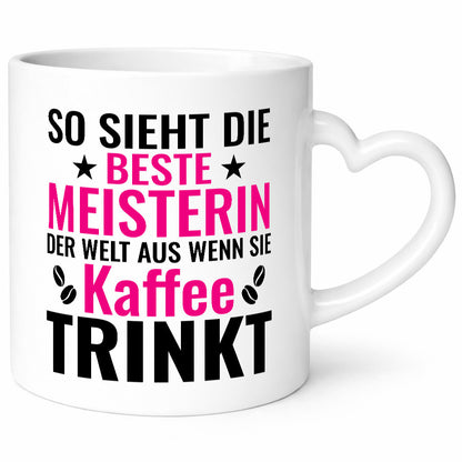 Kaffee trinkt: Meisterin | Meisterbrief Humor Geschenkidee Tasse