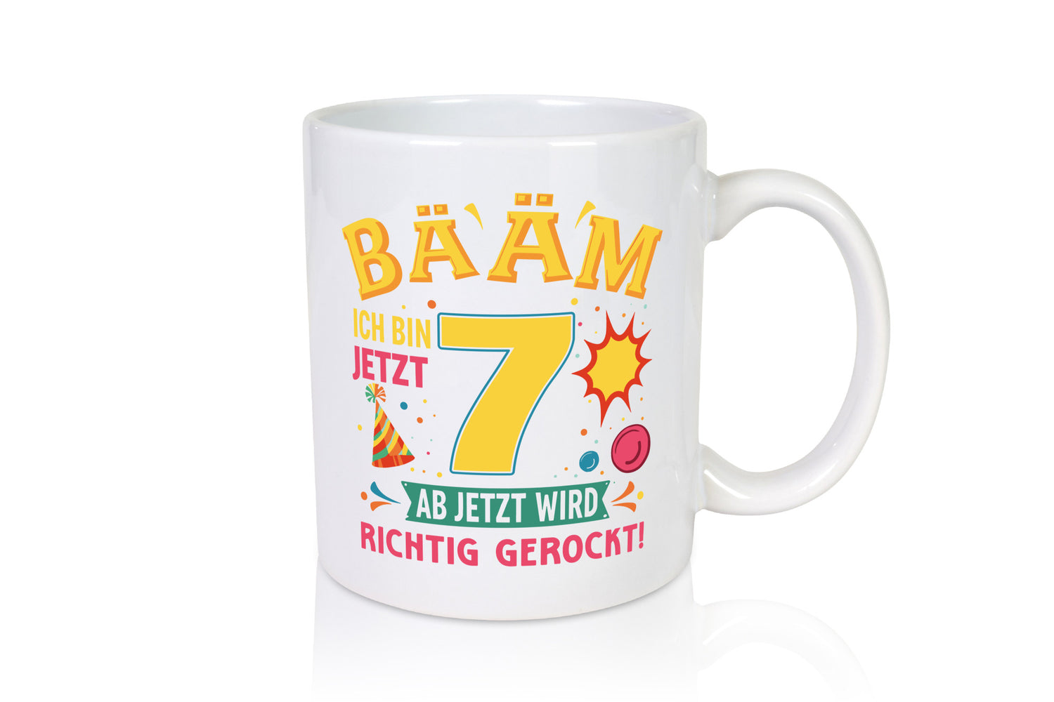 7. Geburtstag | 7 Jahre ab jetzt wird richtig gerockt Geschenkidee Humor Tasse