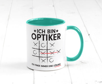 Löse Probleme: Optiker | Augenoptiker Geschenkidee Humor Tasse