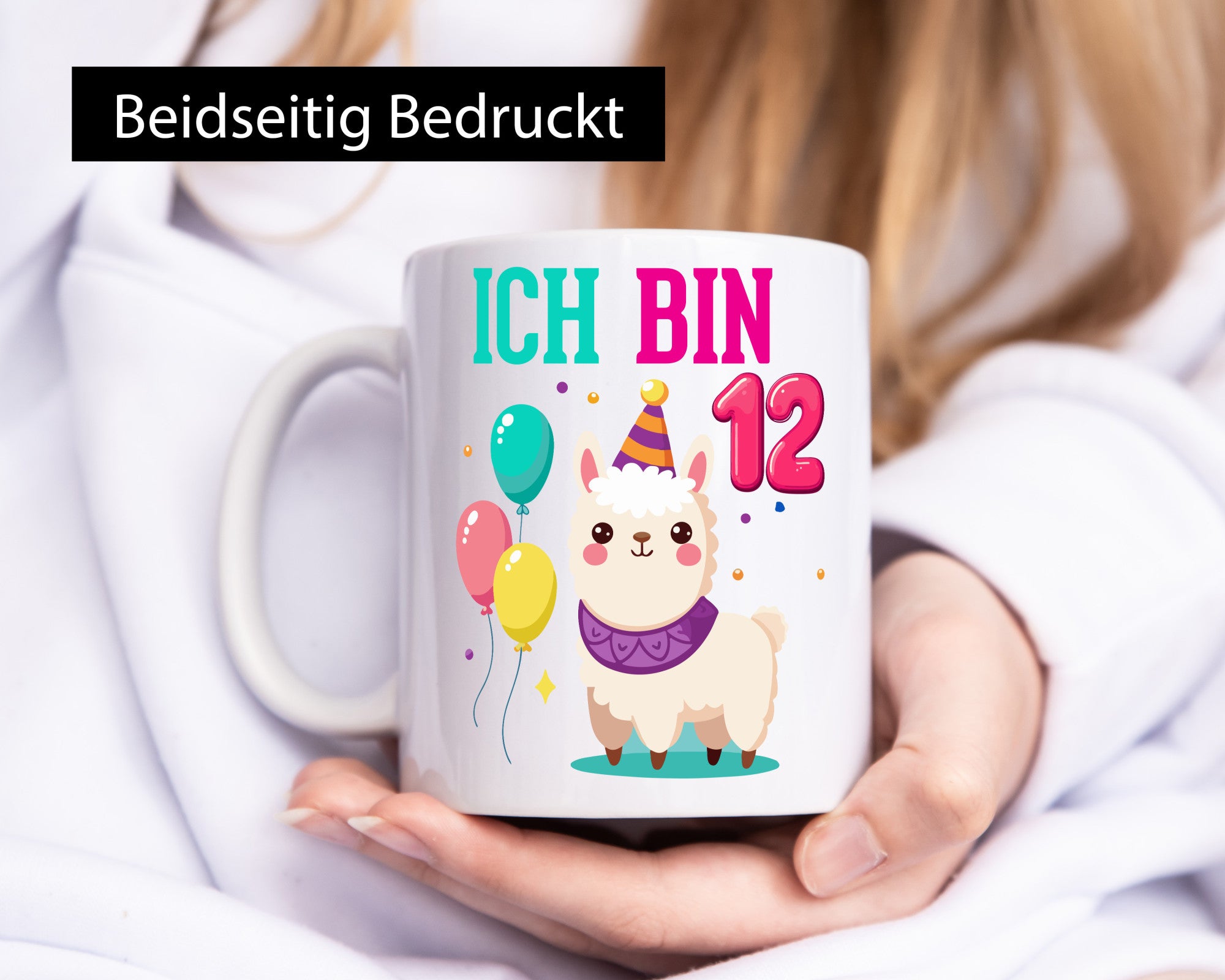 12. Geburtstag | 12 Jahre Lama Alpaka lustig Geschenkidee Geschenk Tasse