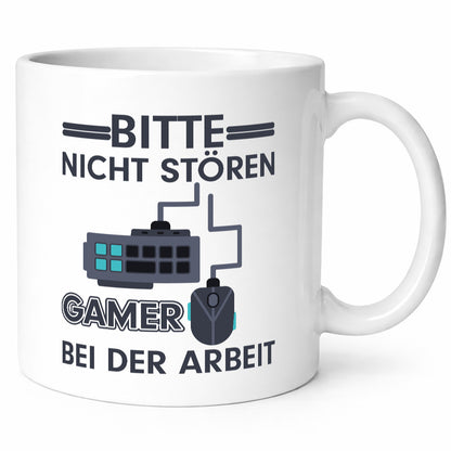 Gamer bei der Arbeit | Gaming Tasse Teenager Spruch Humor Kollegen Büro