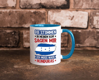 Honduras | Urlaub Stimmen in meinem Kopf Traumland Geschenkidee Humor Tasse