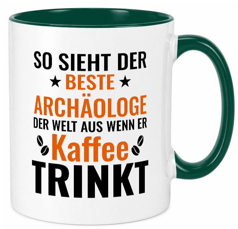 Kaffee trinkt: Archäologe | Archäologie Forscher lustig Humor Geschenkidee