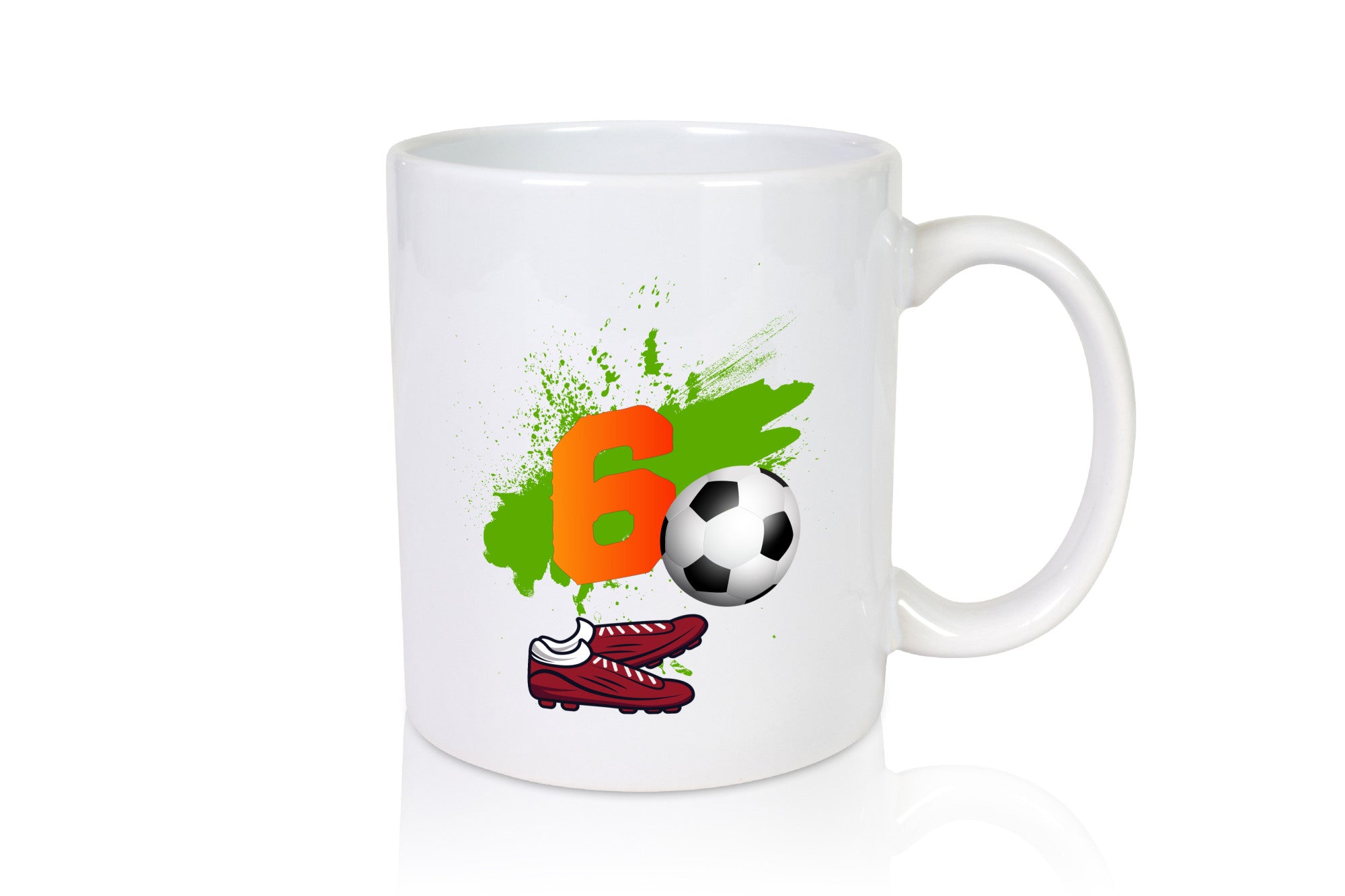 6. Geburtstag | Jungen Fußball Fußballspieler Humor Geschenkidee Tasse