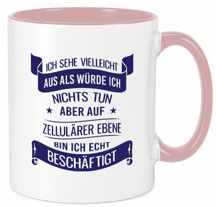 Sehe aus als würde ich nichts tun, bin beschäftigt | Sterne Geschenk Humor Tasse