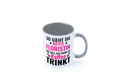 Kaffee trinkt: Floristin | Blumen Verkäuferin lustiger Spruch Geschenk Humor