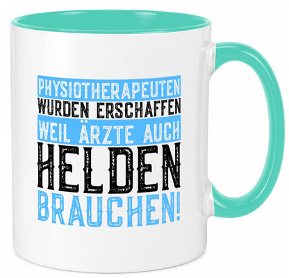 Physiotherapeut | Helden Therapeutin lustiger Spruch Humor Geschenkidee Tasse