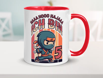 5. Geburtstag | Ninja Junge 5 Jahre Humor Geschenkidee Tasse